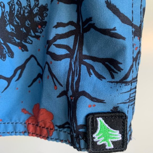 HIPPY TREE Men's Swim Shorts Boardshorts Size 38 Blue Black - Picture 2 of 5